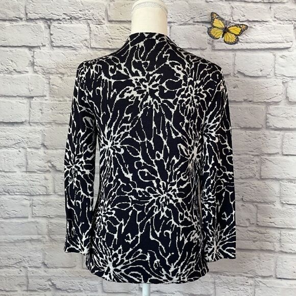 Jones New York Collection Petite Open Front Floral Print Cardigan - Picture 5 of 9